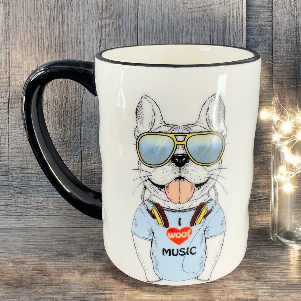Signature Housewares Inc Hipster Animal Coffee‎ Mug Cup Ceramic BullDog Cup Mug